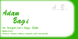 adam bagi business card