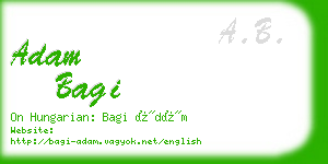 adam bagi business card